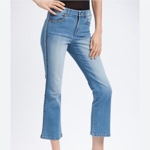 Alice and Olivia Bryce Cropped Whipstitch Jeans